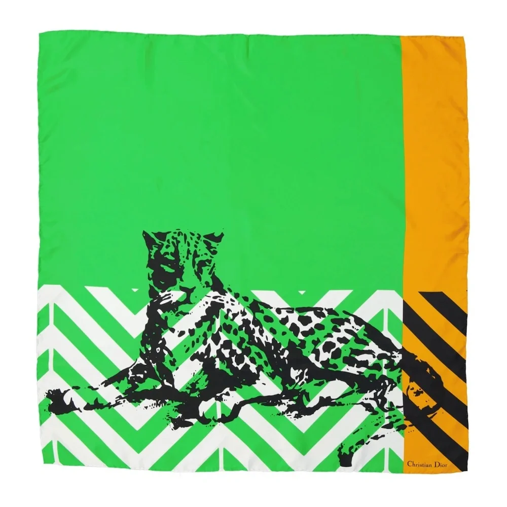 Christian Dior D-Jungle Pop Scarf Leopard